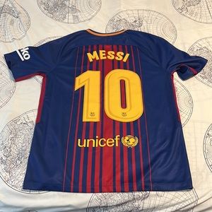 FC Barcelona #10 Lionel Messi 2017-18 La Liga Home Nike Jersey NWOT